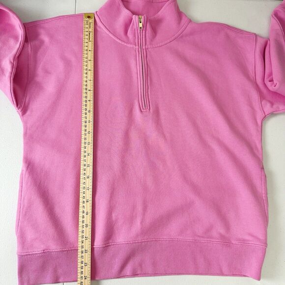 J. Crew 1/4 Zip Mock Neck Sweatshirt Womens Small Preppy Sporty‎ Softcore Retro - Picture 7 of 10